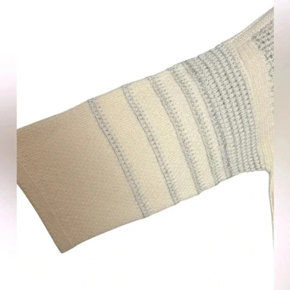 Lafayette 148 Metallic Striped Wide Crewneck Wool Cashmere Sweater Size M‎ - Picture 2 of 10